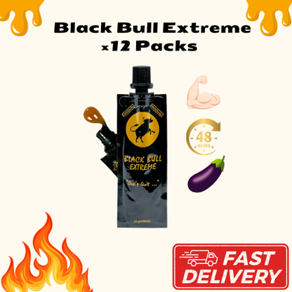 Black Bull Honey - (12 Sachets - 20 Gram) Honey For Him